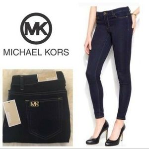 Michael Kors Izzy Skinny Mid-Rise Indigo Jeans NWT